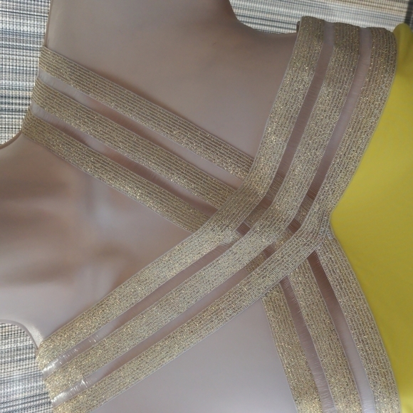 B2PRITY‎ yellow gold one-piece swimsuit New S - Picture 2 of 9